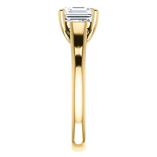 Asscher cut Cathedral Solitaire Ring