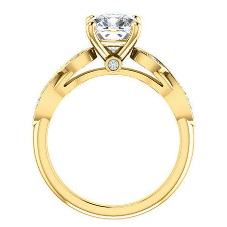 Cushion Moissanite Engagement Ring
