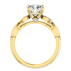 Cushion Moissanite Engagement Ring