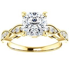 Cushion Moissanite Engagement Ring