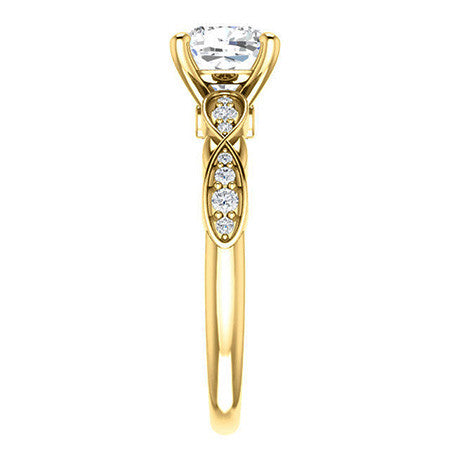 Cushion Moissanite Engagement Ring