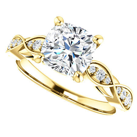 Cushion Moissanite Engagement Ring