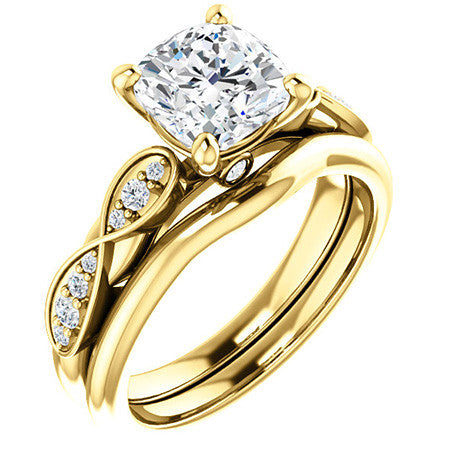 Cushion Moissanite Engagement Ring