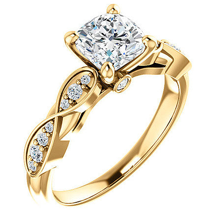 Cushion Moissanite Engagement Ring