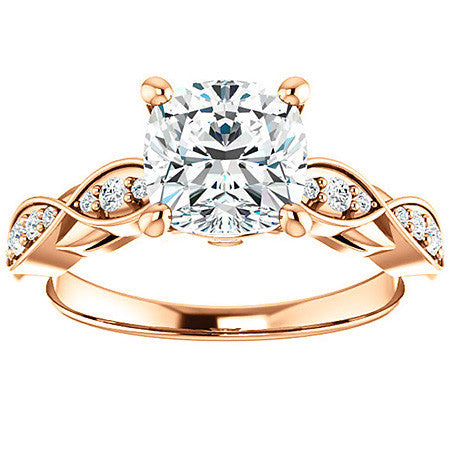 Cushion Moissanite Engagement Ring