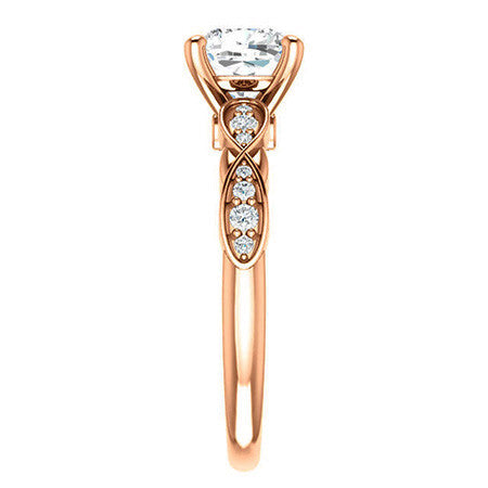 Cushion Moissanite Engagement Ring
