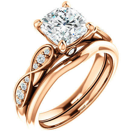 Cushion Moissanite Engagement Ring