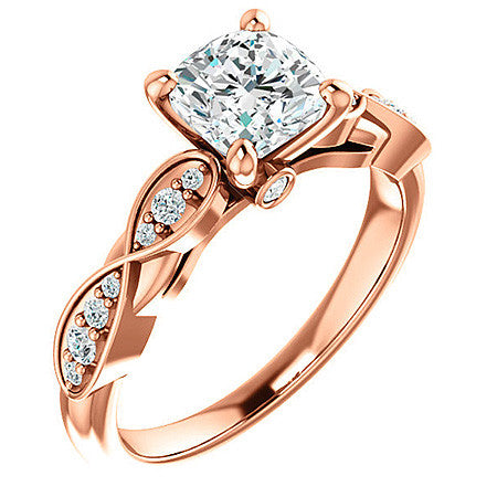 Cushion Moissanite Engagement Ring