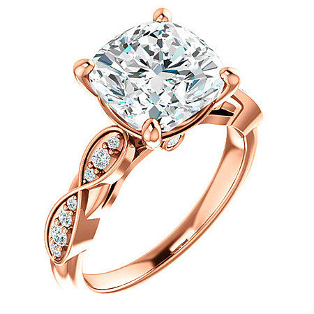 Cushion Moissanite Engagement Ring