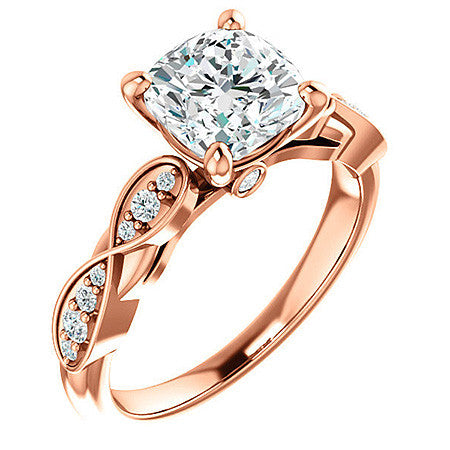 Cushion Moissanite Engagement Ring