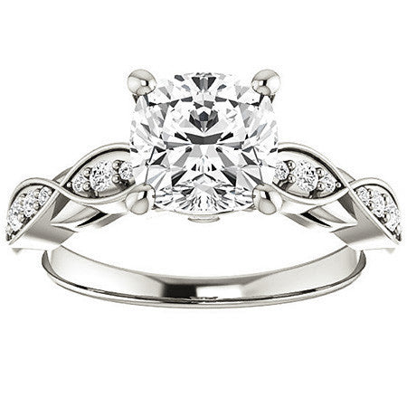 Cushion Moissanite Engagement Ring