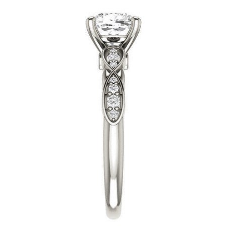 Cushion Moissanite Engagement Ring
