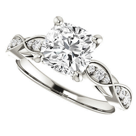 Cushion Moissanite Engagement Ring