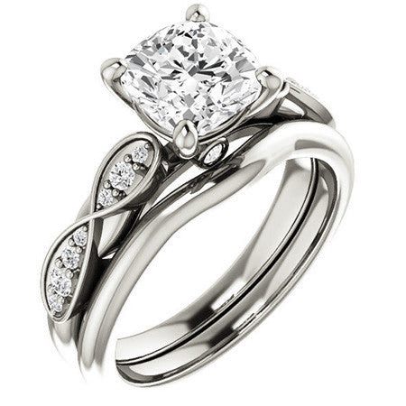 Cushion Moissanite Engagement Ring