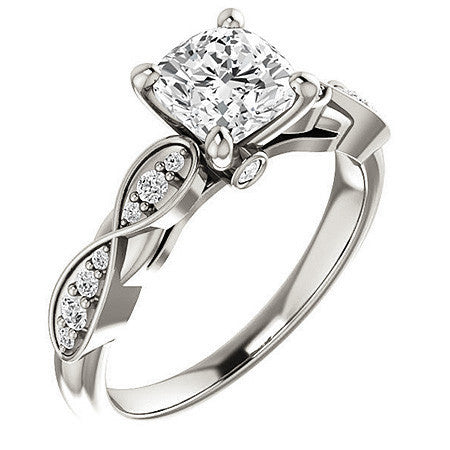 Cushion Moissanite Engagement Ring