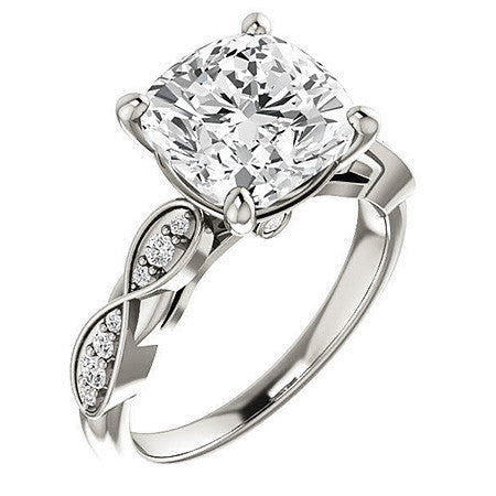 Cushion Moissanite Engagement Ring