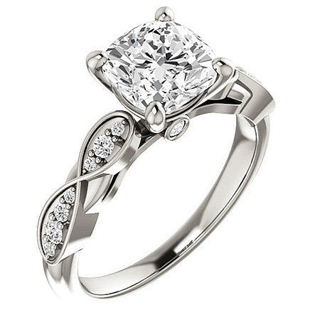 Cushion Moissanite Engagement Ring