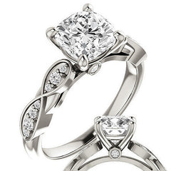 Cushion Moissanite Engagement Ring