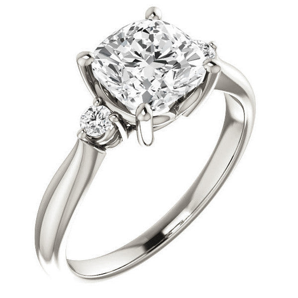 Cushion Moissanite Engagement Ring