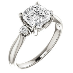 Cushion Moissanite Engagement Ring