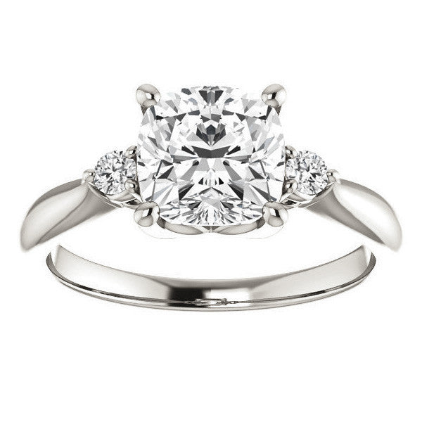 Cushion Moissanite Engagement Ring