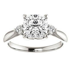 Cushion Moissanite Engagement Ring