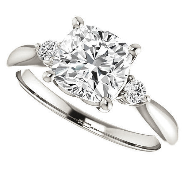 Cushion Moissanite Engagement Ring