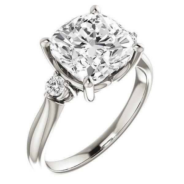 Cushion Moissanite Engagement Ring