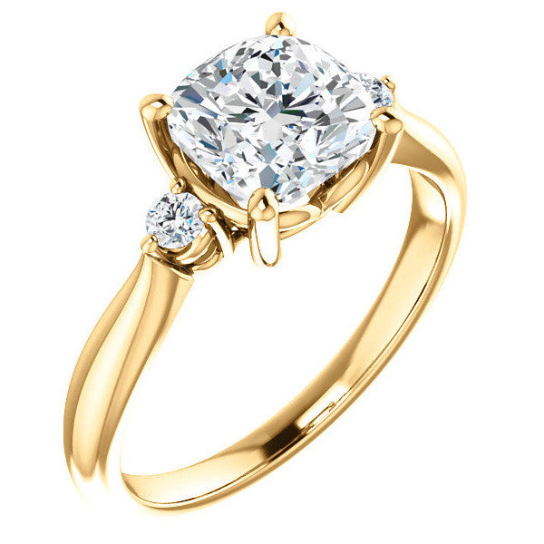 Cushion Moissanite Engagement Ring