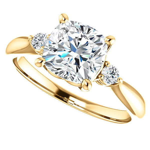 Cushion Moissanite Engagement Ring