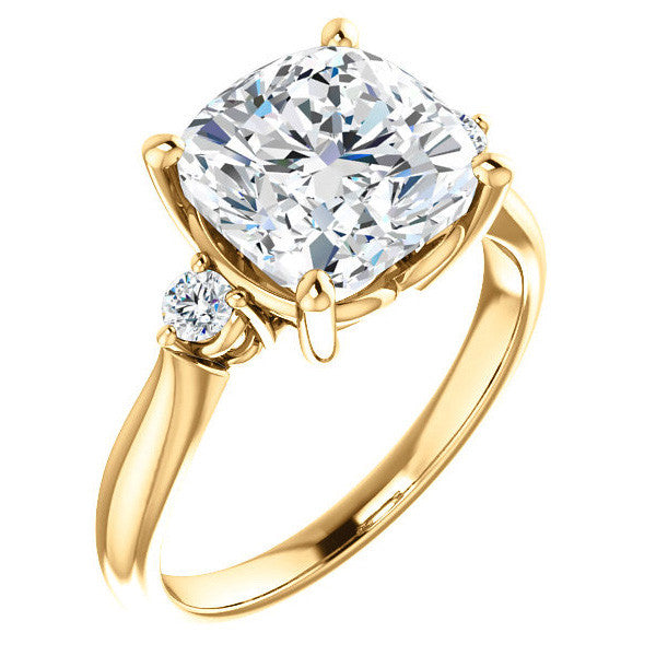 Cushion Moissanite Engagement Ring