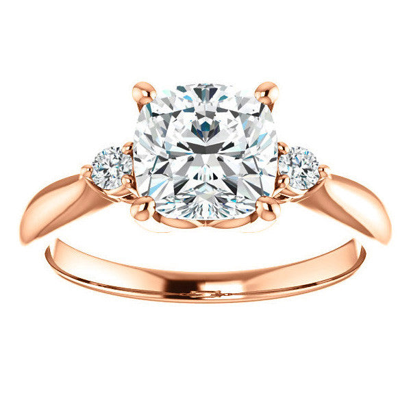 Cushion Moissanite Engagement Ring