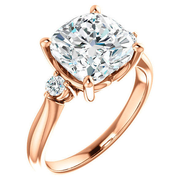 Cushion Moissanite Engagement Ring