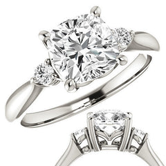Cushion Moissanite Engagement Ring