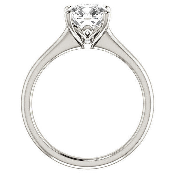Cushion Moissanite Solitaire Ring