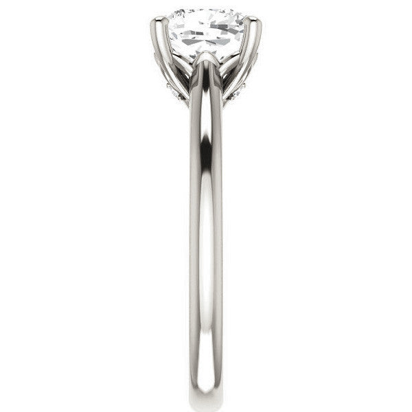 Cushion Moissanite Solitaire Ring