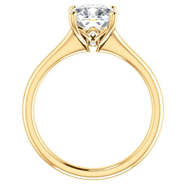 Cushion Moissanite Solitaire Ring