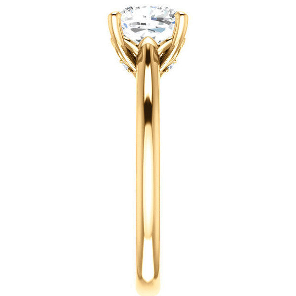 Cushion Moissanite Solitaire Ring