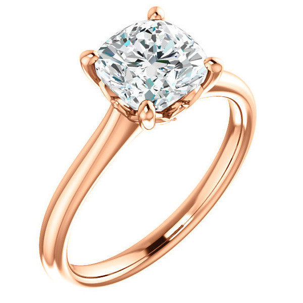 Cushion Moissanite Solitaire Ring