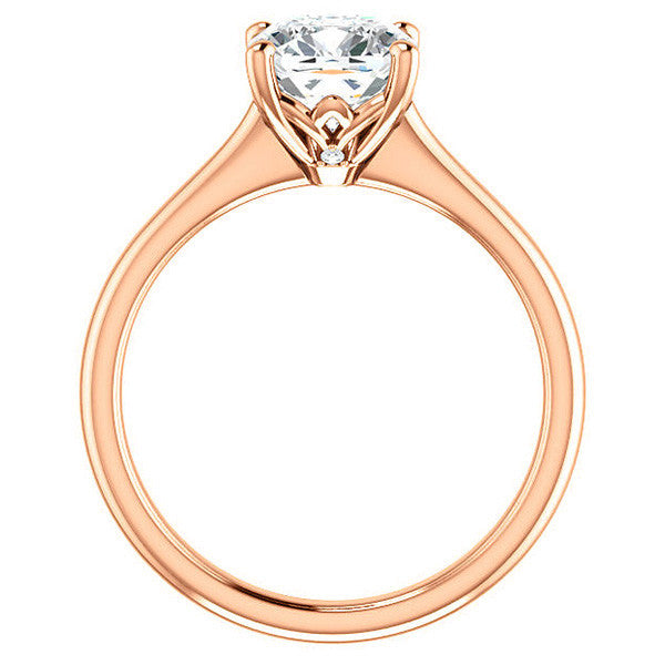 Cushion Moissanite Solitaire Ring