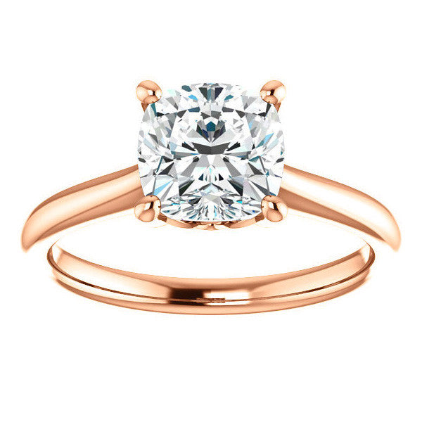 Cushion Moissanite Solitaire Ring