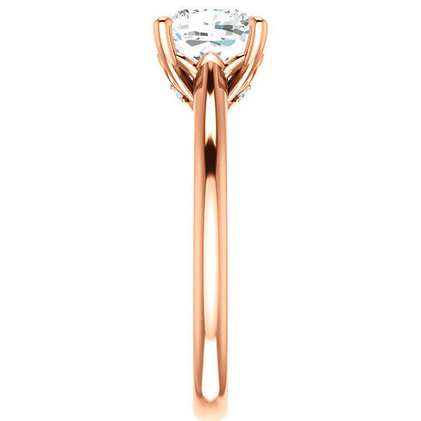 Cushion Moissanite Solitaire Ring