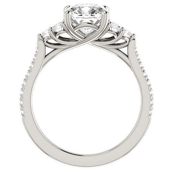 Cushion Moissanite Engagement Ring