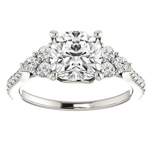 Cushion Moissanite Engagement Ring