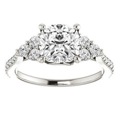 Cushion Moissanite Engagement Ring