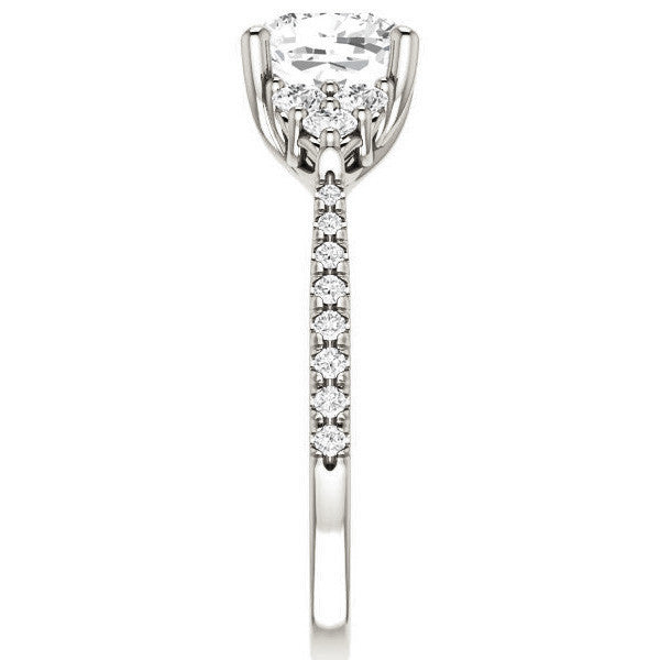 Cushion Moissanite Engagement Ring