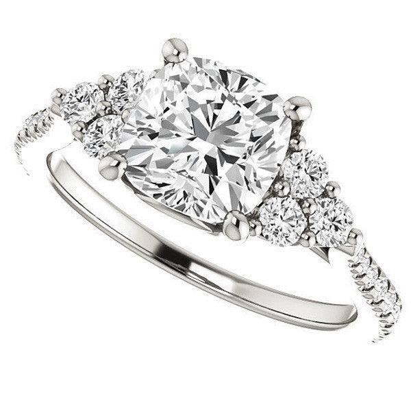 Cushion Moissanite Engagement Ring