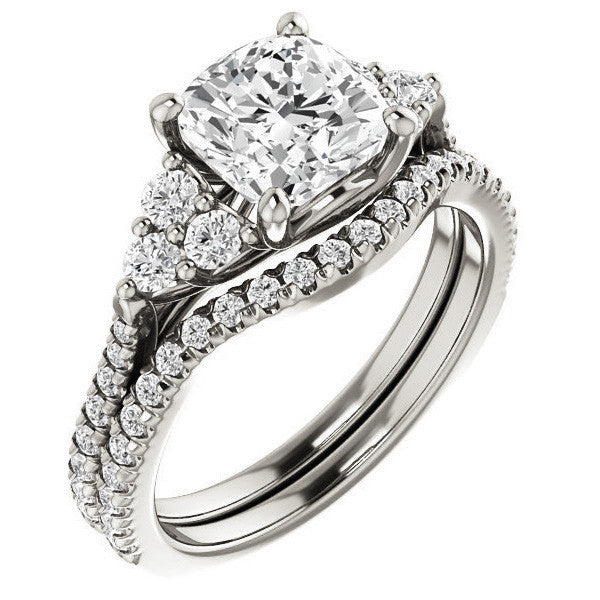 Cushion Moissanite Engagement Ring