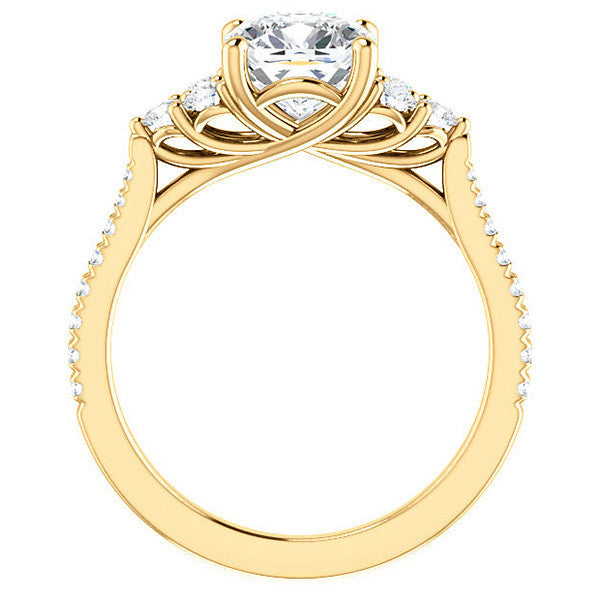 Cushion Moissanite Engagement Ring
