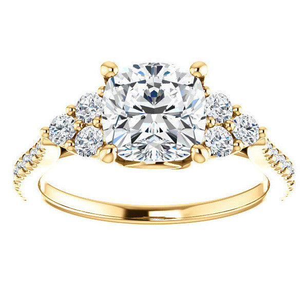 Cushion Moissanite Engagement Ring